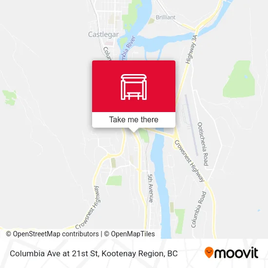 Columbia Ave at 21st St map