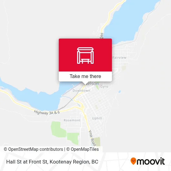 Hall St at Front St map