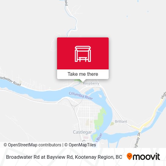 Broadwater Rd at Bayview Rd map
