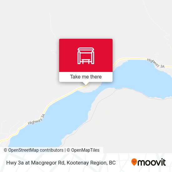 Hwy 3a at Macgregor Rd map