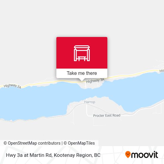 Hwy 3a at Martin Rd map
