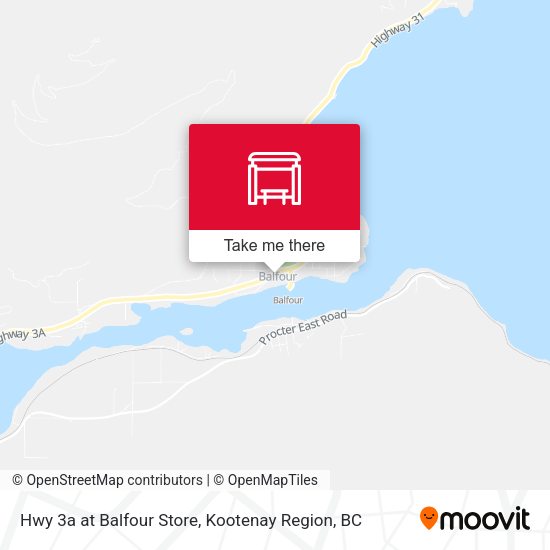Hwy 3a at Balfour Store map