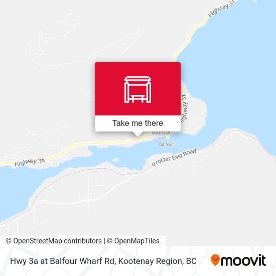 Hwy 3a at Balfour Wharf Rd map