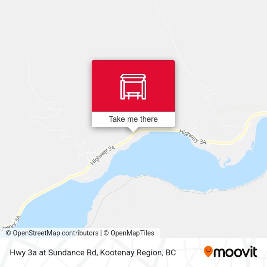 Hwy 3a at Sundance Rd map