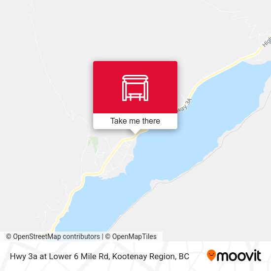 Hwy 3a at Lower 6 Mile Rd map