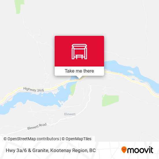 Hwy 3a/6 at Granite Rd map