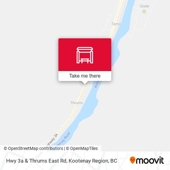 Hwy 3a & Thrums East Rd map