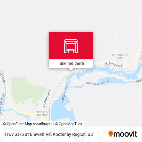 Hwy 3a/6 at Blewett Rd map