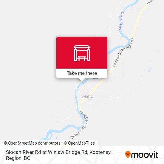 Slocan River Rd at Winlaw Bridge Rd plan