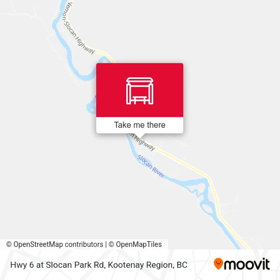 Hwy 6 at Slocan Park Rd map