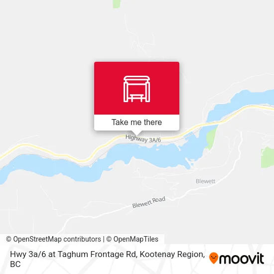 Hwy 3a/6 at Taghum Frontage Rd map