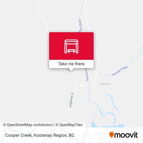 Cooper Creek map