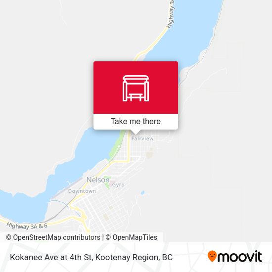 Kokanee Ave at 4th St map