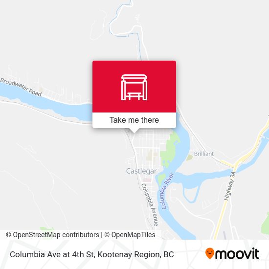Columbia Ave at 4th St map