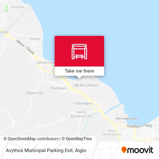 Avythos Municipal Parking Exit map
