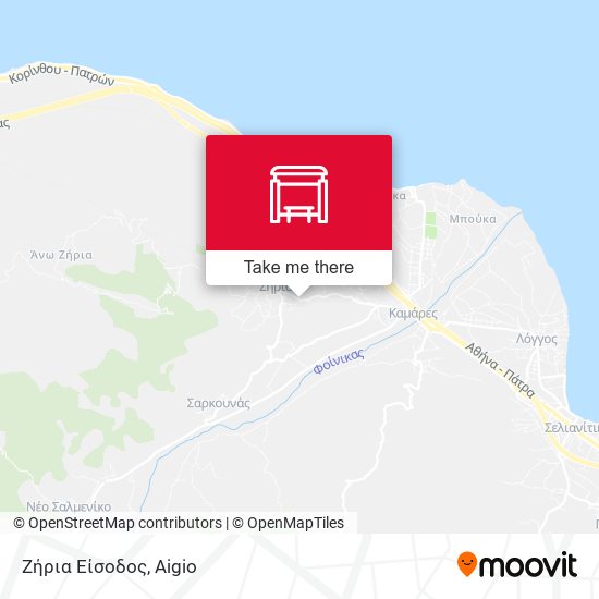 Ζήρια Είσοδος map