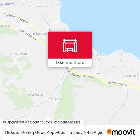 Παλαιά Εθνική Οδός Κορίνθου Πατρών, 348 map