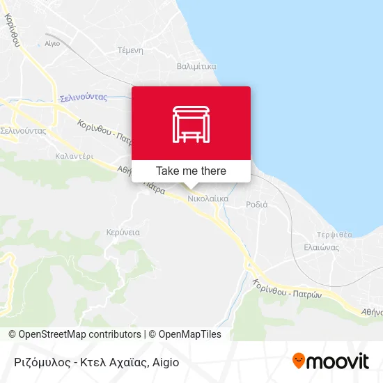 Ριζόμυλος - Κτελ Αχαϊας map