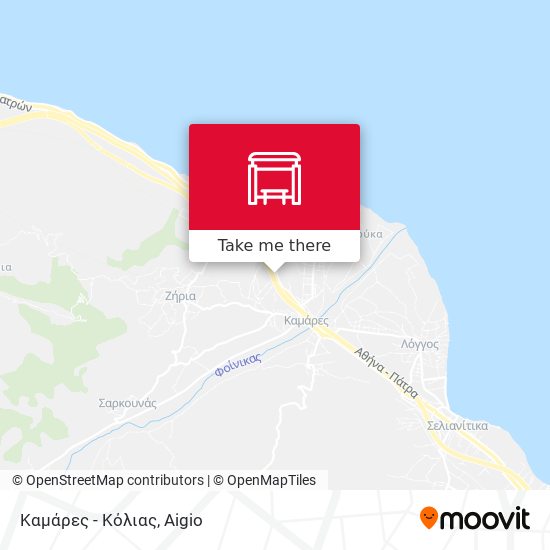 Καμάρες - Κόλιας map