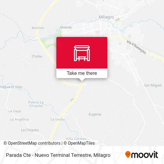 Parada Cte - Nuevo Terminal Terrestre map