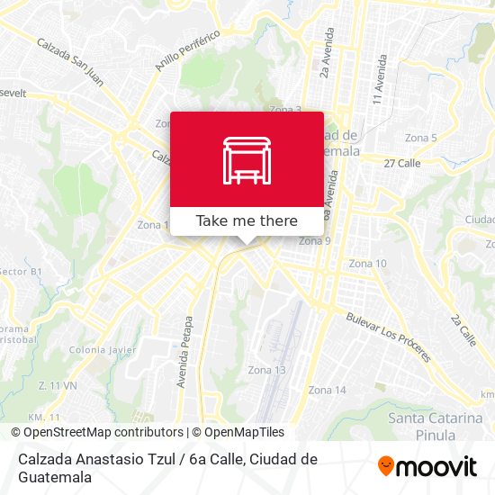 Calzada Anastasio Tzul / 6a Calle map