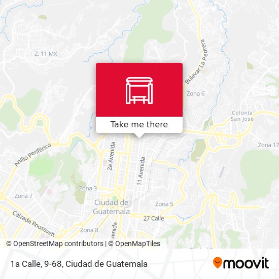 1a Calle, 9-68 map