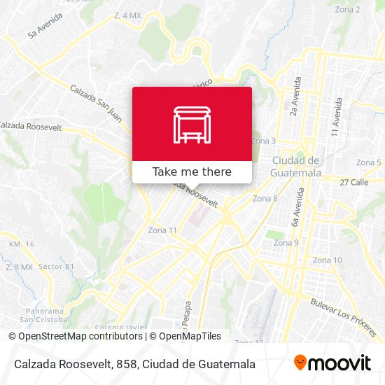 Calzada Roosevelt, 858 map