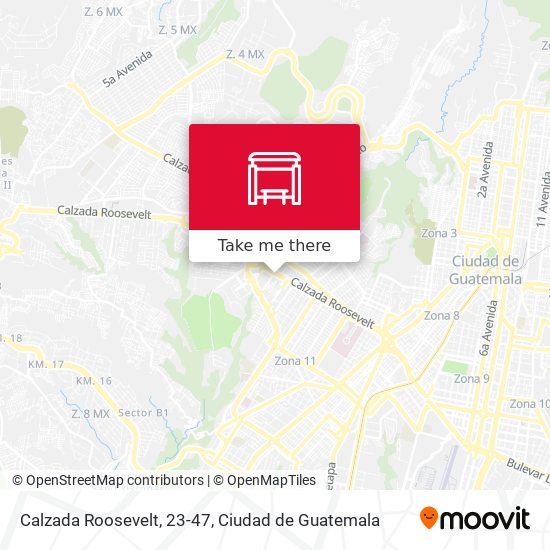 Calzada Roosevelt, 23-47 map