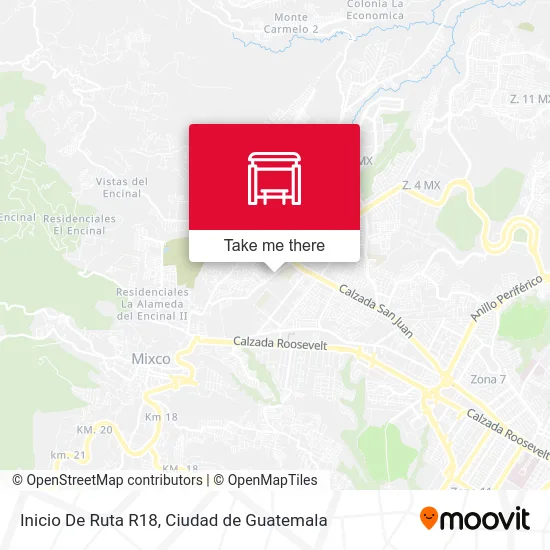 Inicio De Ruta R18 map