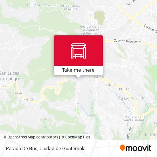 Mapa de Parada De Bus