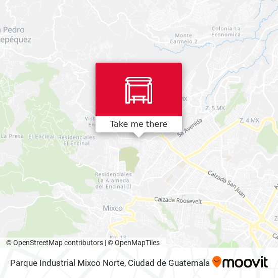 Mapa de Parque Industrial Mixco Norte