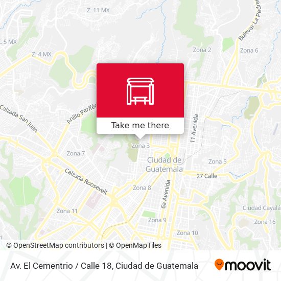 Av. El Cementrio / Calle 18 map