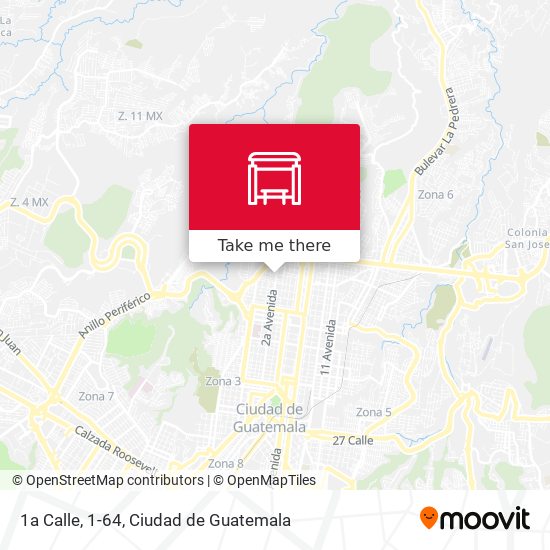 1a Calle, 1-64 map