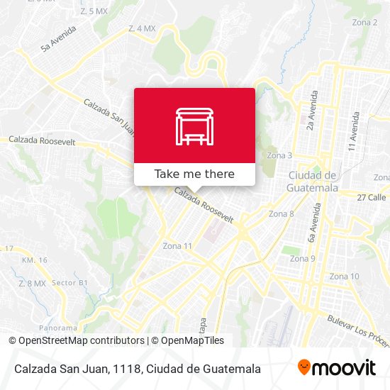 Calzada San Juan, 1118 map