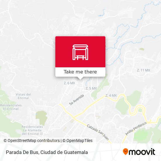 Mapa de Parada De Bus