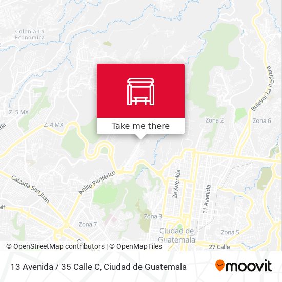 13 Avenida / 35 Calle C map