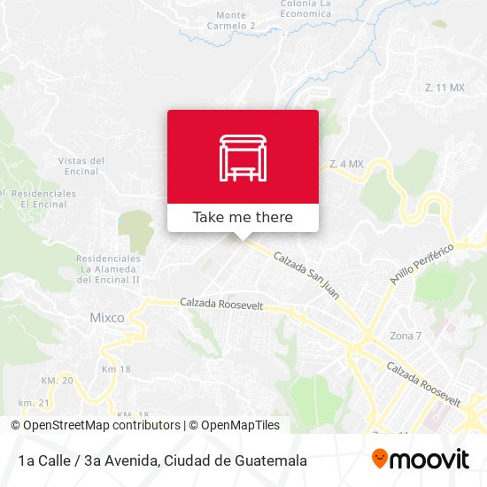 1a Calle / 3a Avenida map