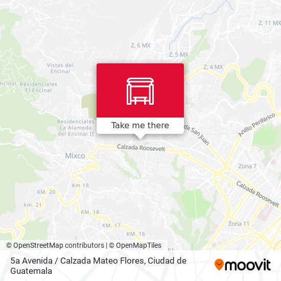 5a Avenida / Calzada Mateo Flores map