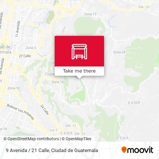 9 Avenida / 21 Calle map