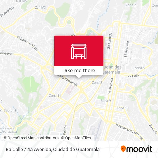 8a Calle / 4a Avenida map