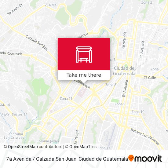 7a Avenida / Calzada San Juan map