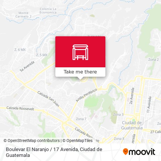 Boulevar El Naranjo / 17 Avenida map