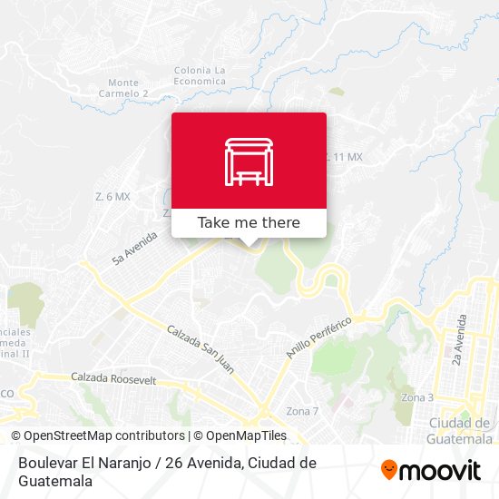 Boulevar El Naranjo / 26 Avenida map