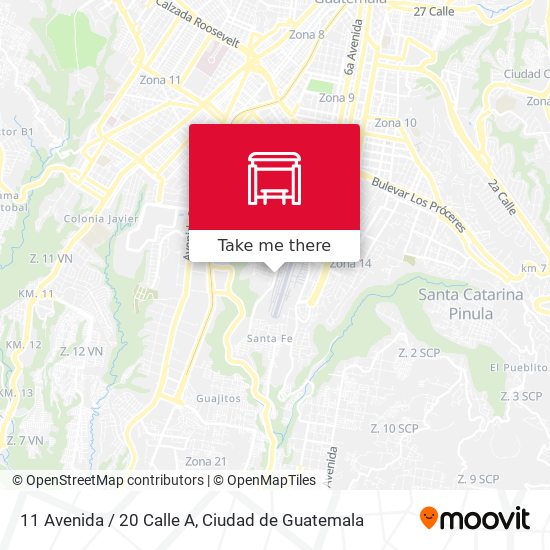 11 Avenida / 20 Calle A map