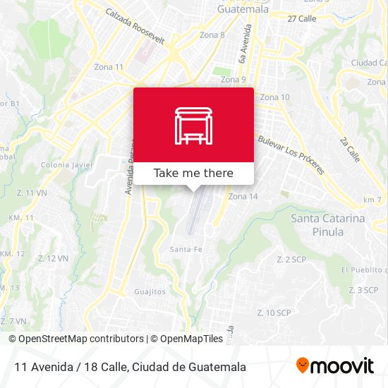 11 Avenida / 18 Calle map