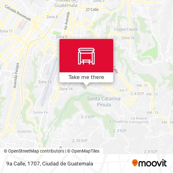 9a Calle, 1707 map