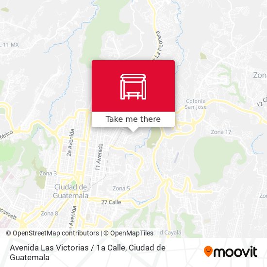 Mapa de Avenida Las Victorias / 1a Calle