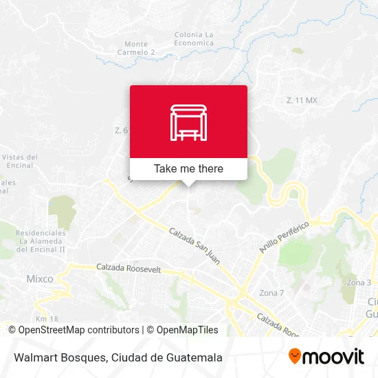 Walmart Bosques map