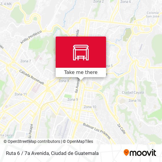 Ruta 6 / 7a Avenida map