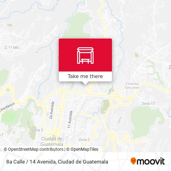 Mapa de 8a Calle / 14 Avenida